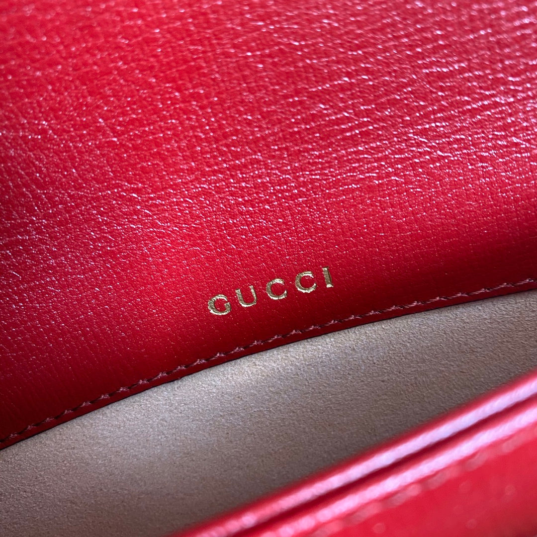 Gucci Horsebit 1955 shoulder bag 602204 Red leather