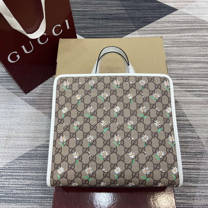 Gucci 605614 Children's Printed GG Tote Bag Beige - Default Title - View 2