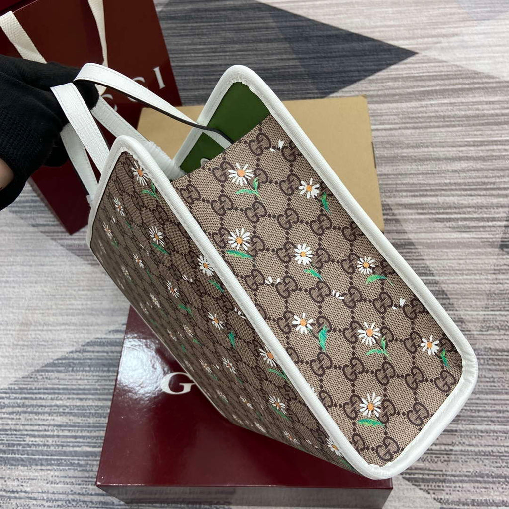 Gucci 605614 Children's Printed GG Tote Bag Beige