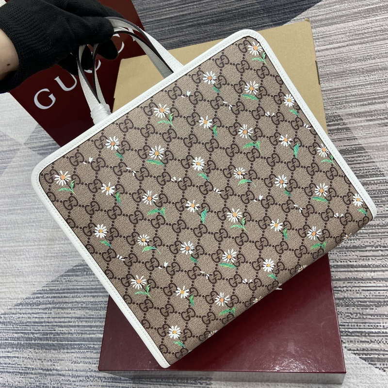 Gucci 605614 Children's Printed GG Tote Bag Beige