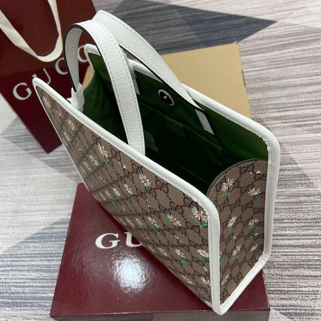 Gucci 605614 Children's Printed GG Tote Bag Beige