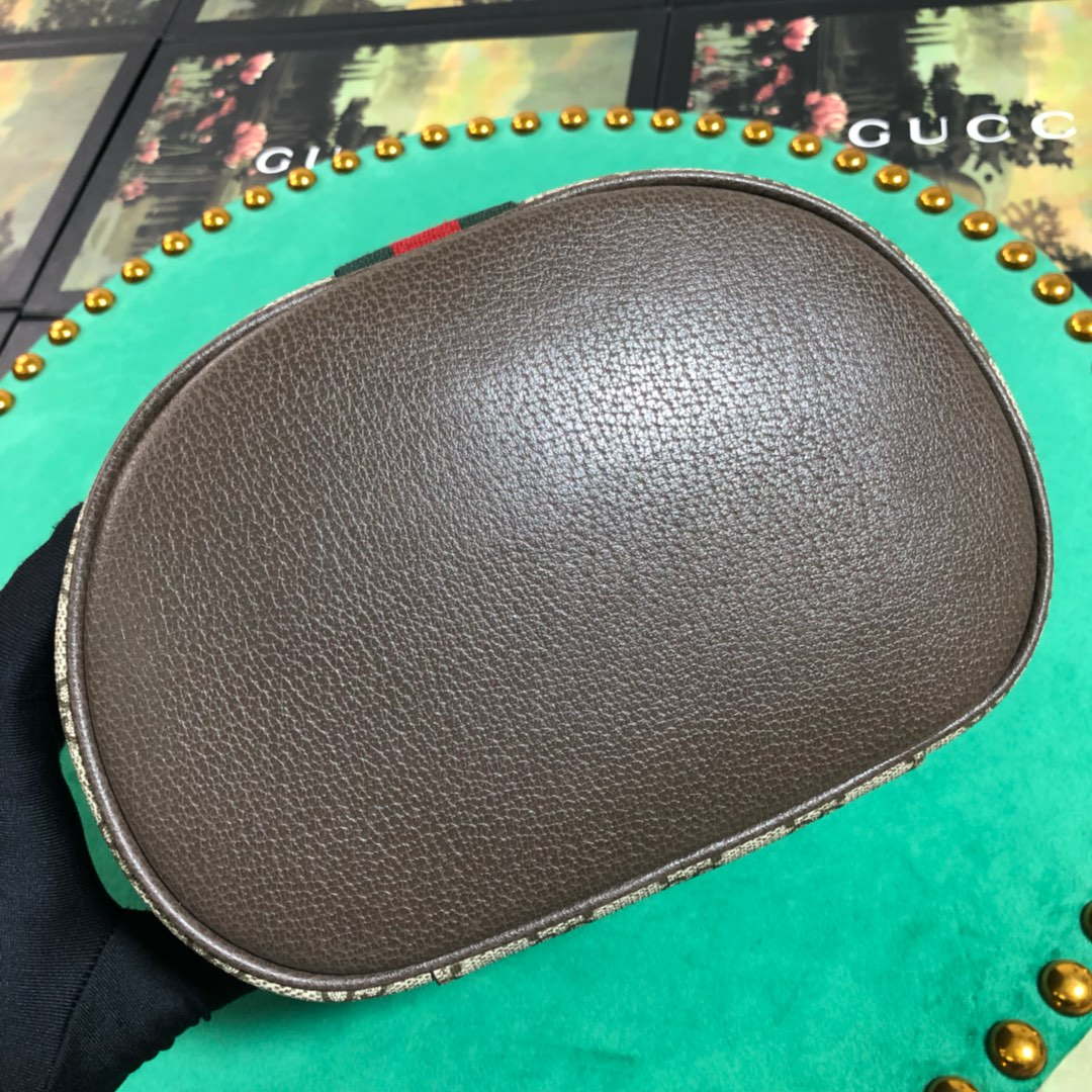 Gucci 611001 GG Supreme Ophidia Cosmetic Case Beige ebony