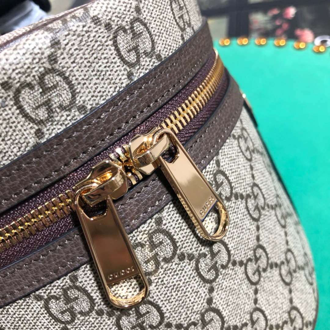 Gucci 611001 GG Supreme Ophidia Cosmetic Case Beige ebony