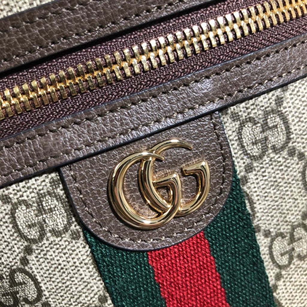 Gucci 611001 GG Supreme Ophidia Cosmetic Case Beige ebony