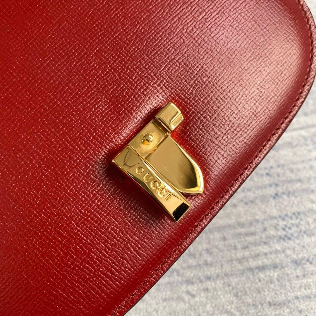 Gucci 615965 Sylvie 1969 Flap Mini Shoulder Bag Red - luxibagsmall