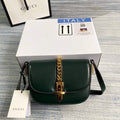 Gucci 615965 Sylvie 1969 Flap Mini Shoulder Bag Green - luxibagsmall