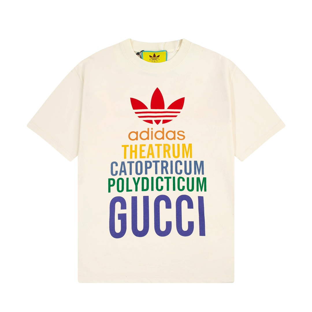 Gucci 616036 Adidas x Gucci Cotton Jersey Men Women's T-shirt G38683