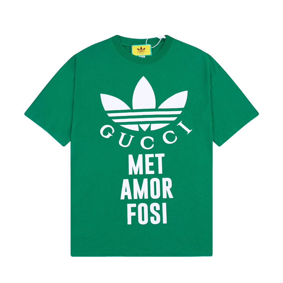 Gucci 616036 Adidas x Gucci Cotton Jersey Men Women's T-shirt G38684