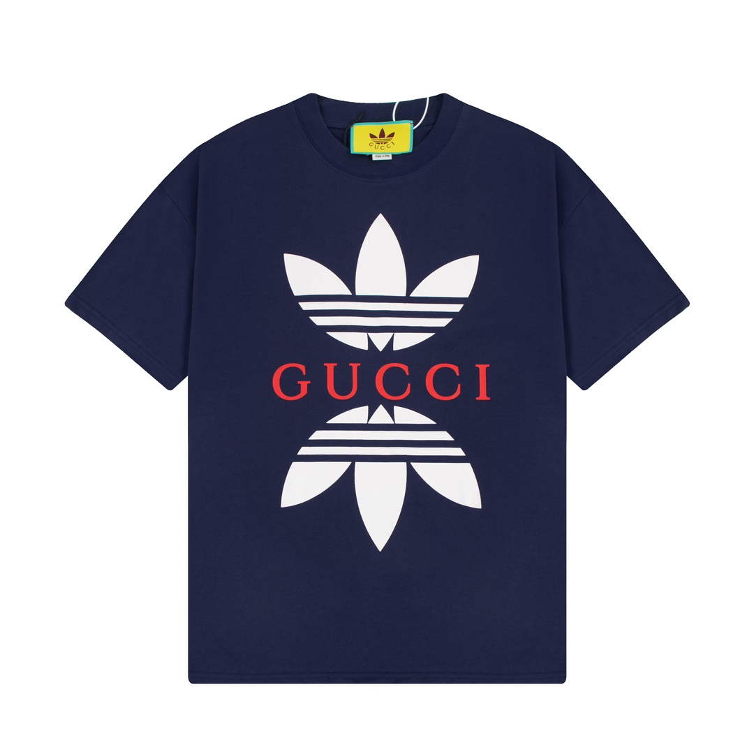Gucci 616036 Adidas x Gucci Cotton Jersey Men Women's T-shirt G38687