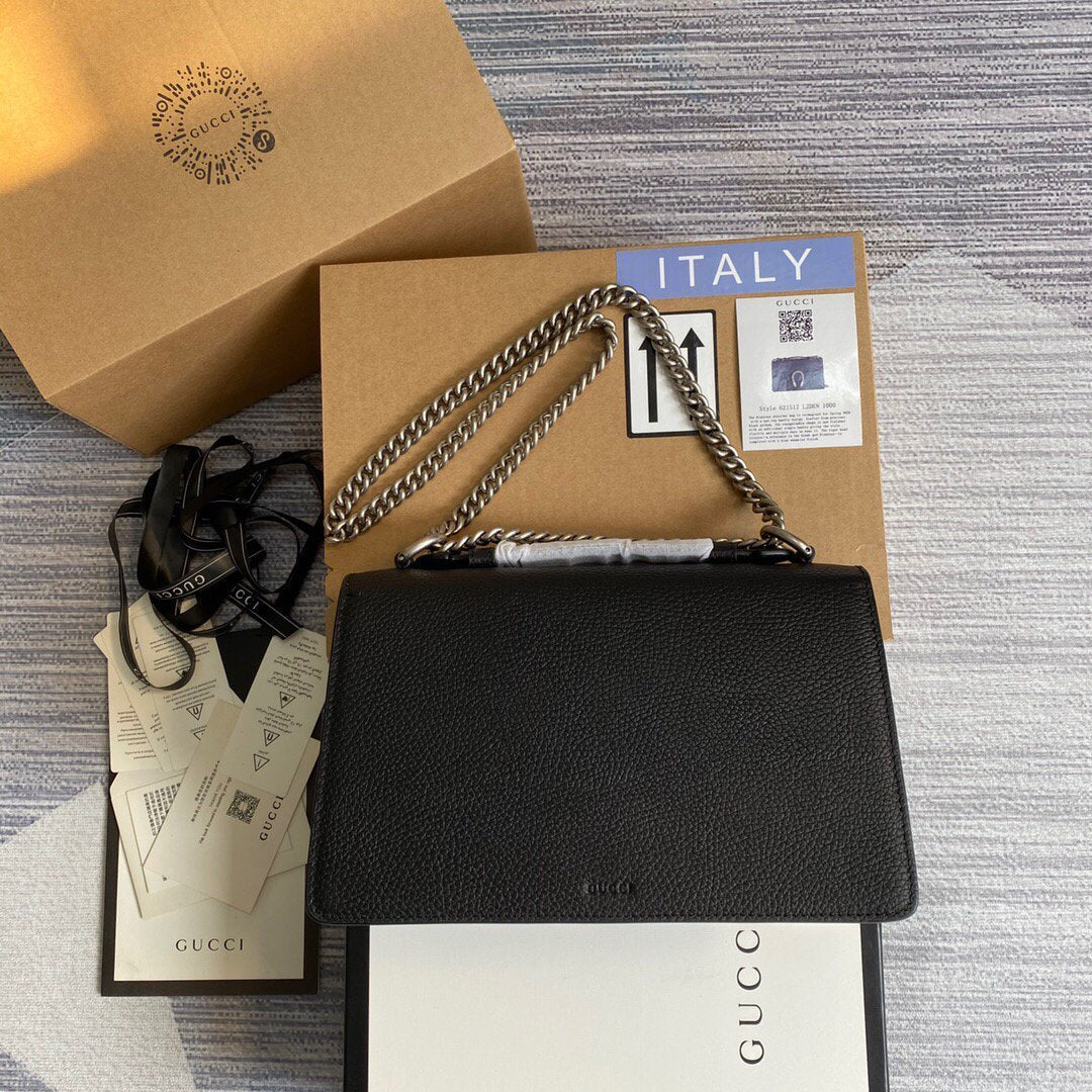 Gucci 621512 Dionysus GG Top Handle Bag Black