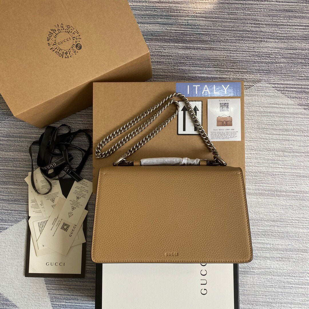 Gucci 621512 Dionysus GG Top Handle Bag Khaki