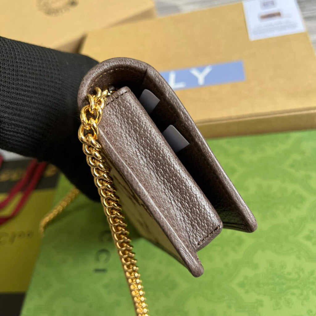 Gucci 621892 Gucci Horsebit 1955 Chain Wallet Brown