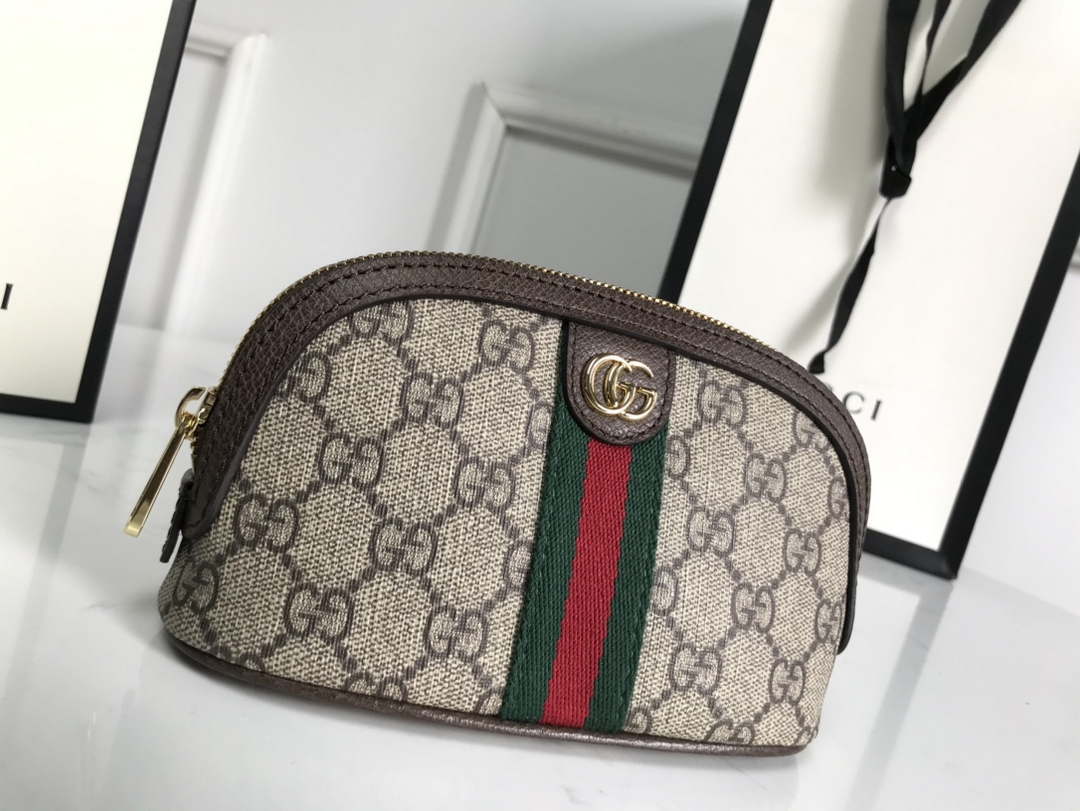 Gucci 625550 Ophidia GG medium cosmetic case Beige &ebony - Default Title - View 2