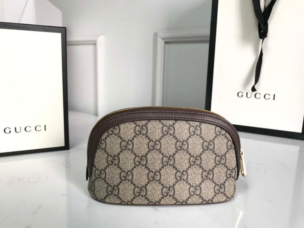 Gucci 625550 Ophidia GG medium cosmetic case Beige &ebony