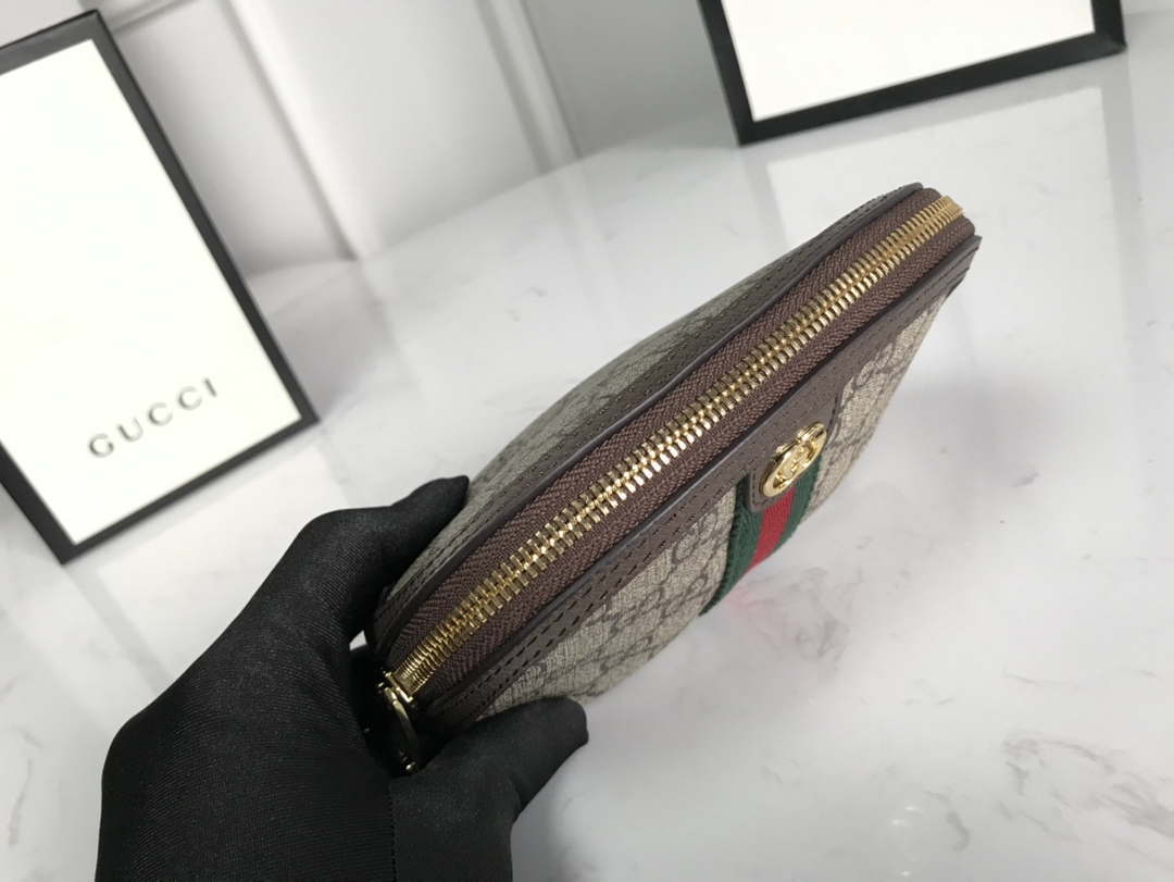 Gucci 625550 Ophidia GG medium cosmetic case Beige &ebony - Default Title - View 7