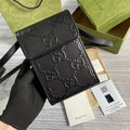 Gucci 625571 GG Embossed Mini Bag Black