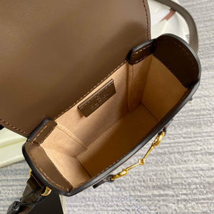 Gucci 625615 Gucci Horsebit 1955 Mini Bag Brown - luxibagsmall