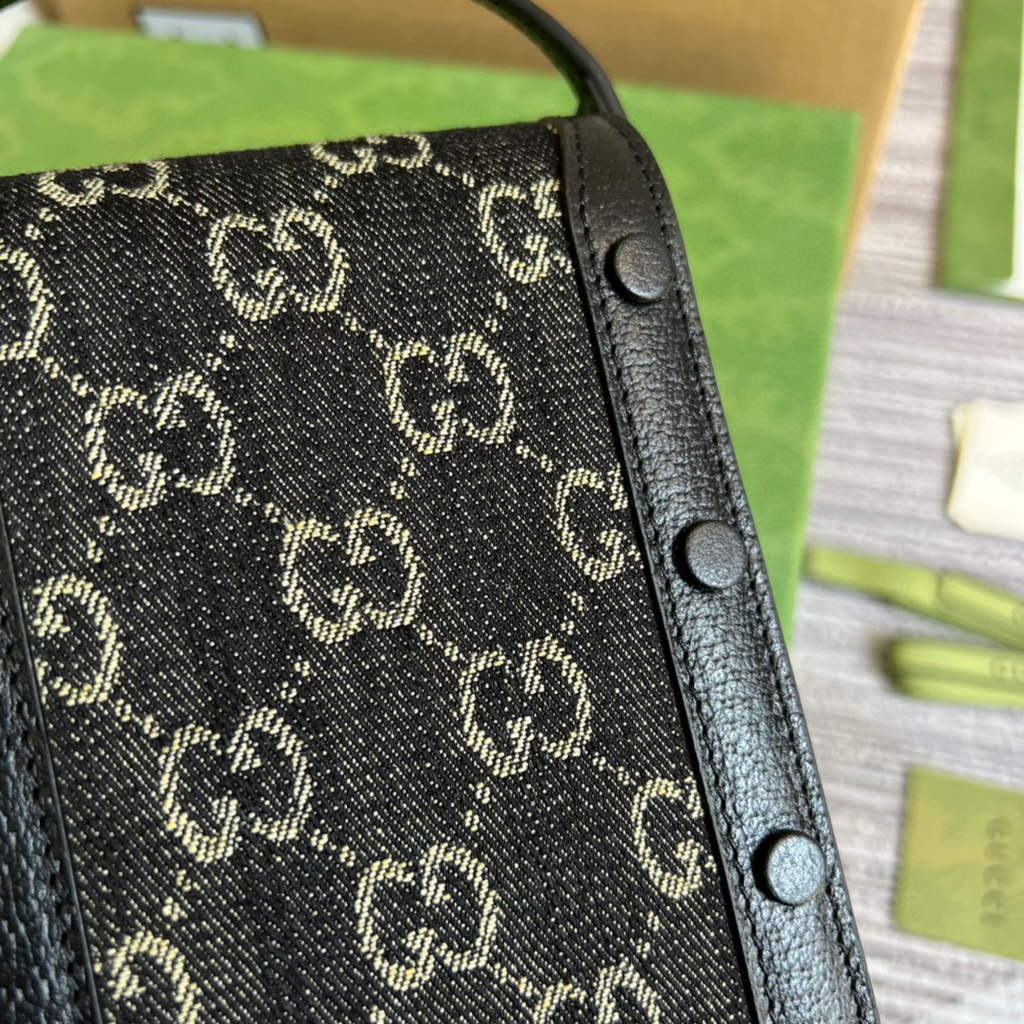 Gucci 625615 Gucci Horsebit 1955 Mini Bag Black