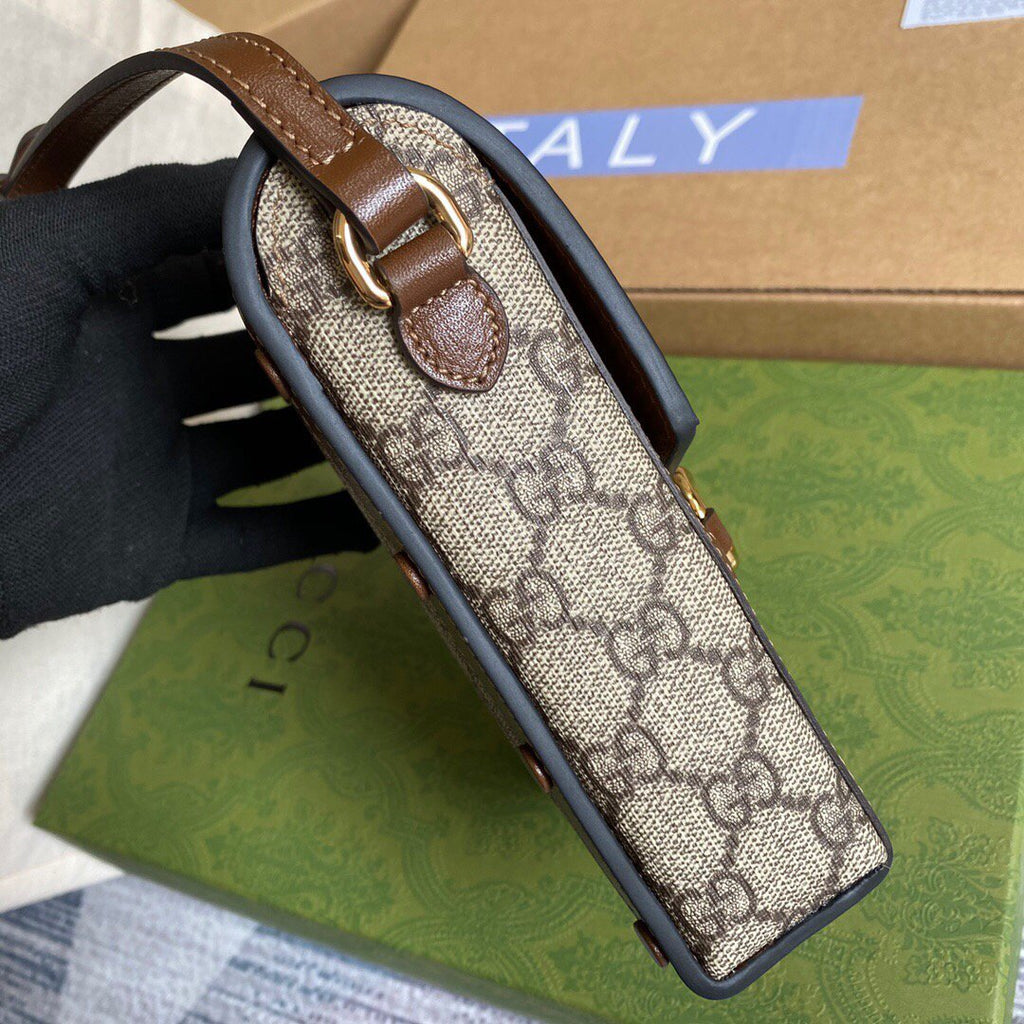 Gucci 625615 Gucci Horsebit 1955 Mini Bag Brown
