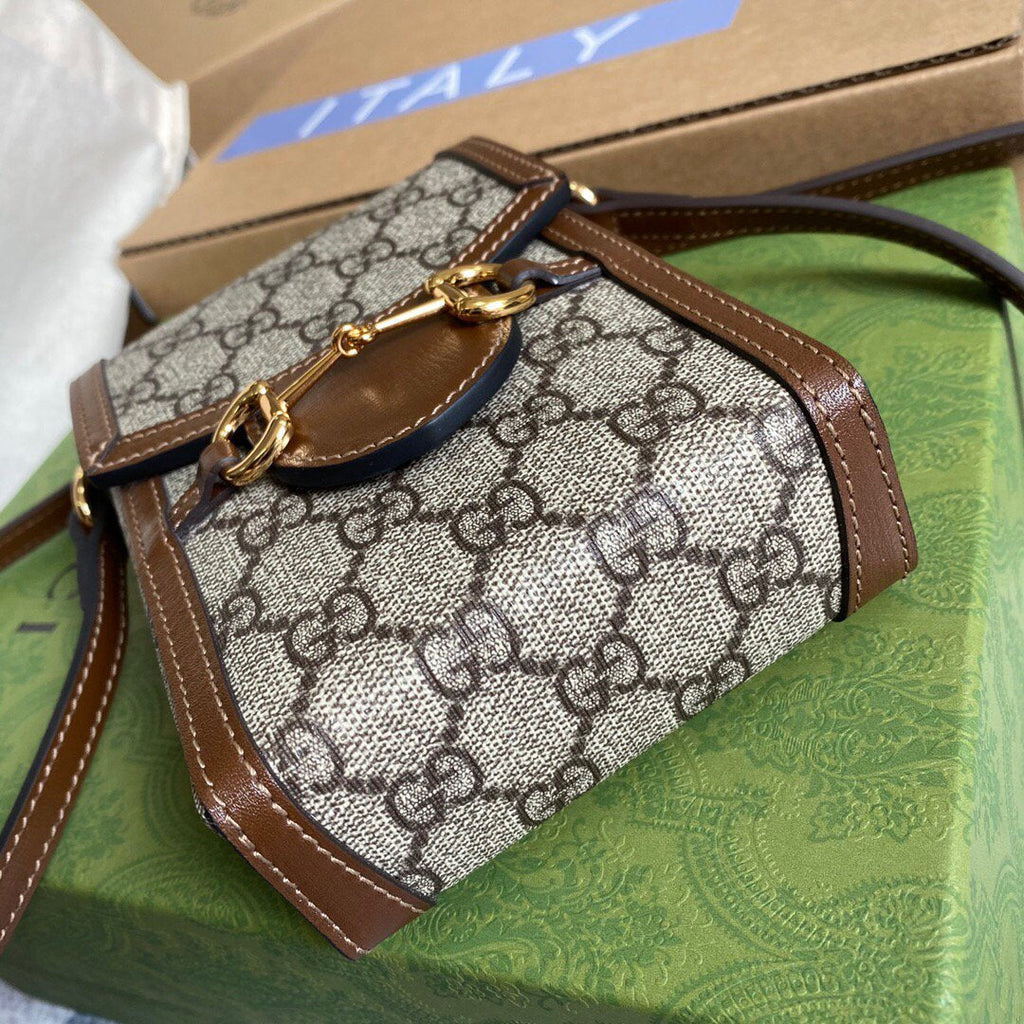 Gucci 625615 Gucci Horsebit 1955 Mini Bag Brown