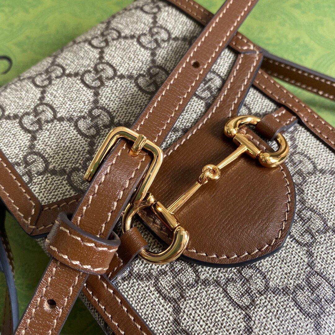 Gucci 625615 Gucci Horsebit 1955 Mini Bag Brown