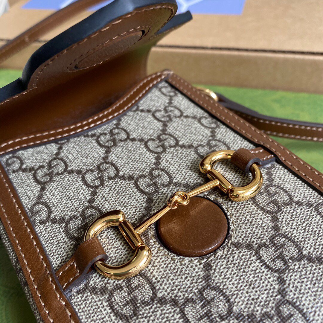 Gucci 625615 Gucci Horsebit 1955 Mini Bag Brown