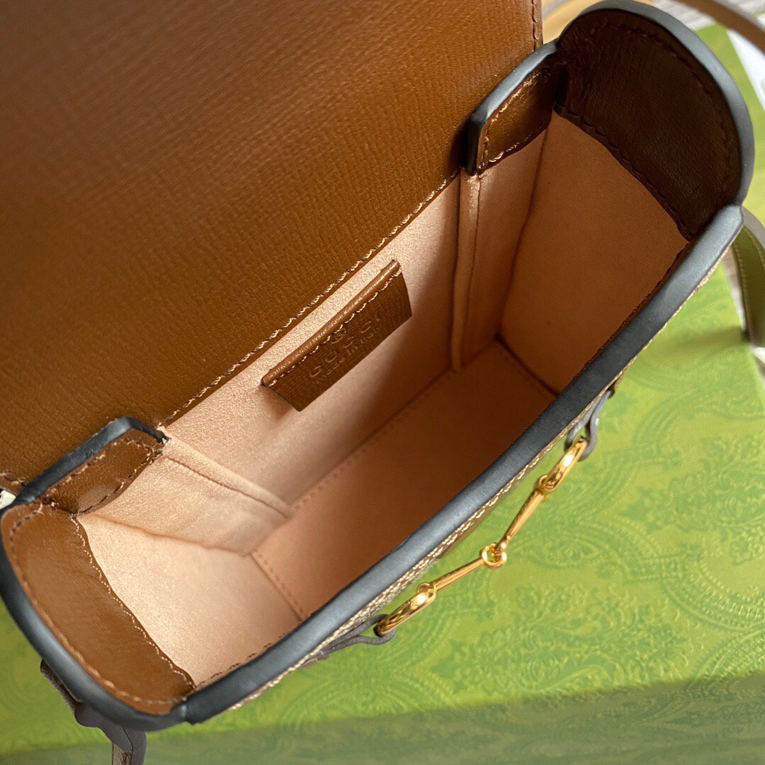 Gucci 625615 Gucci Horsebit 1955 Mini Bag Brown