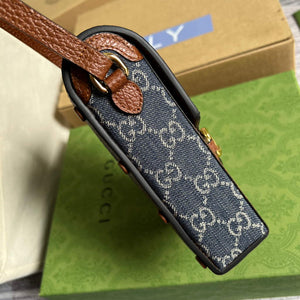 Gucci 625615 Gucci Horsebit 1955 Mini Bag Navy blue Brown - Default Title - View 3