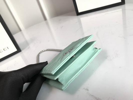 Gucci 625693 GG Marmont Card Case Wallet Green - luxibagsmall