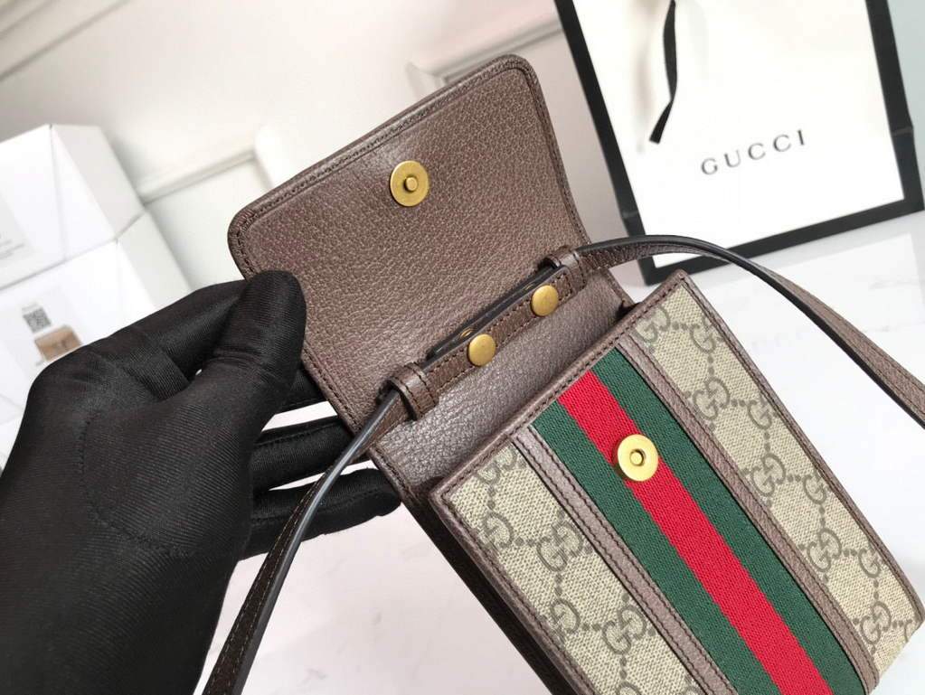Gucci 625757 Ophidia Mini Bag Brown