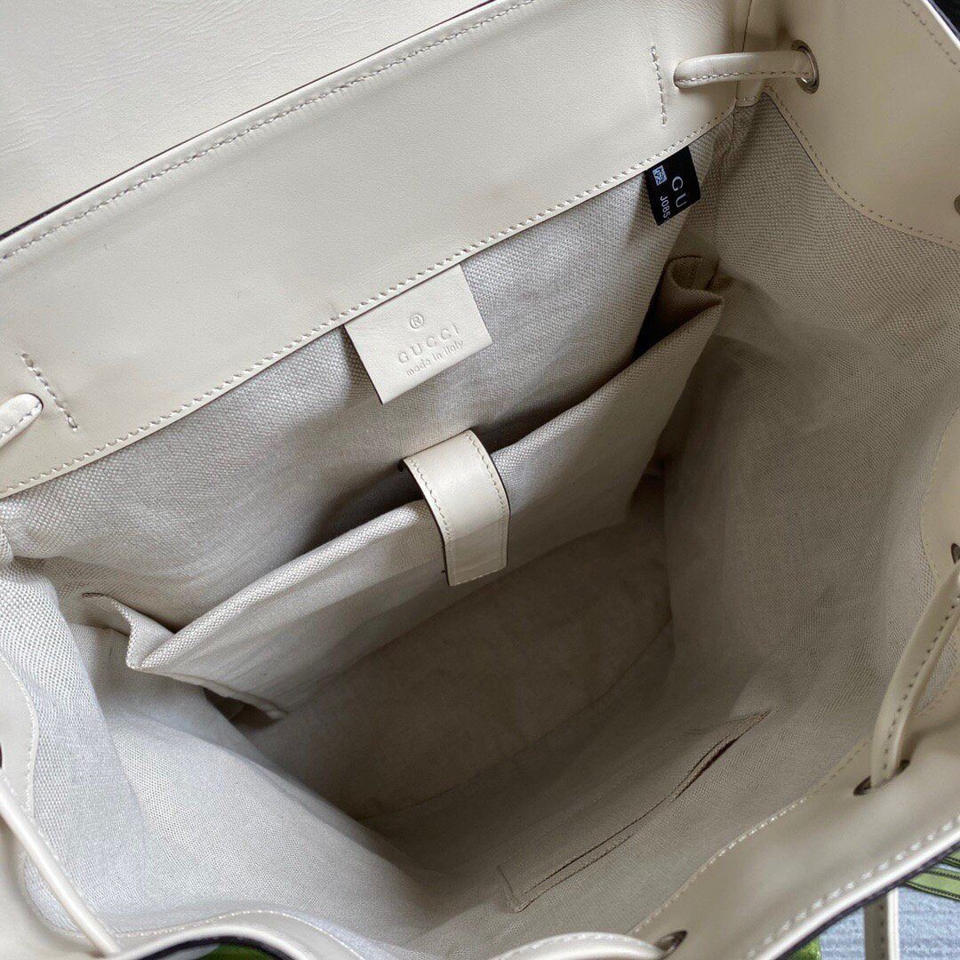 Gucci 625770 GG Embossed Backpack White