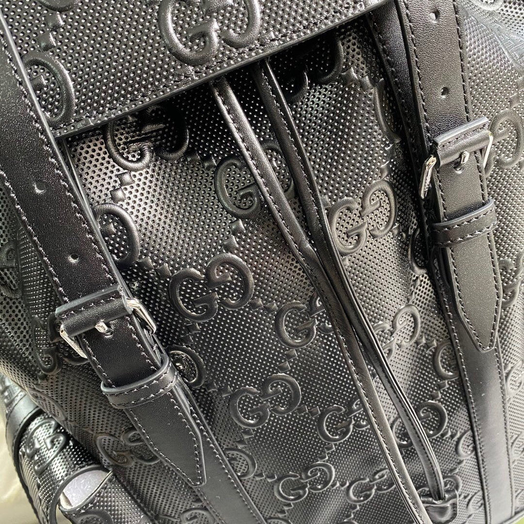 Gucci 625770 GG Embossed Backpack Black