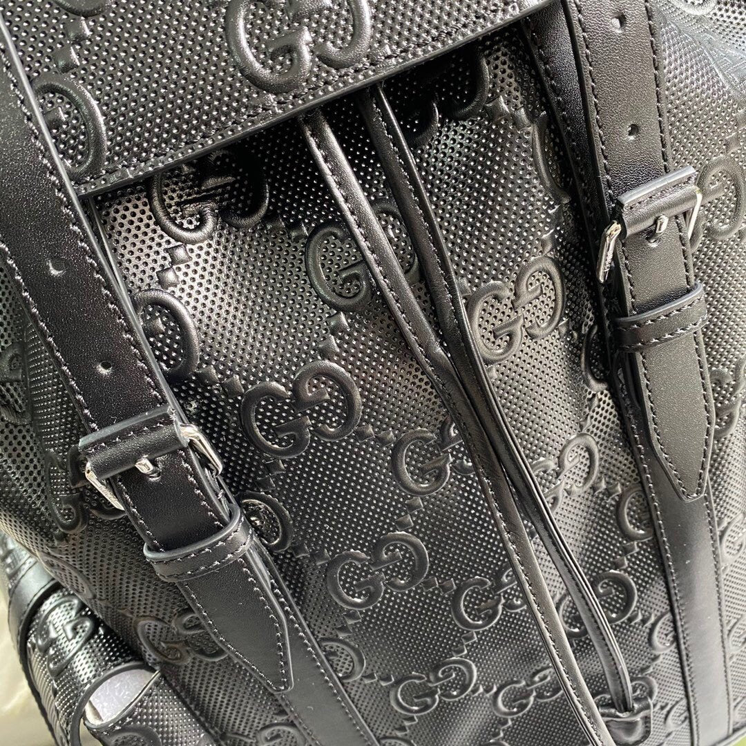 Gucci 625770 GG Embossed Backpack Black