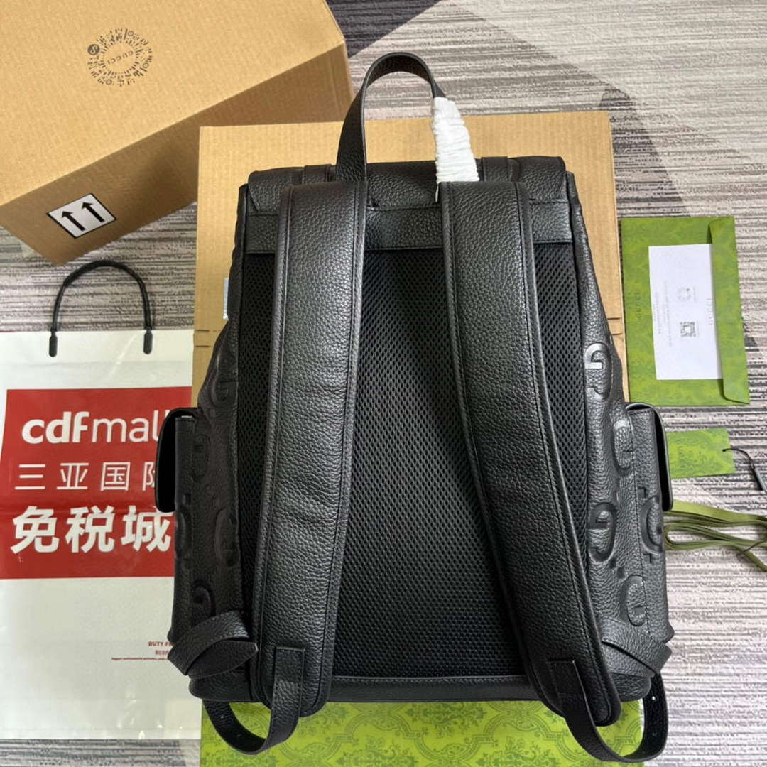Gucci 625770 Jumbo GG Backpack Black - Default Title - View 2