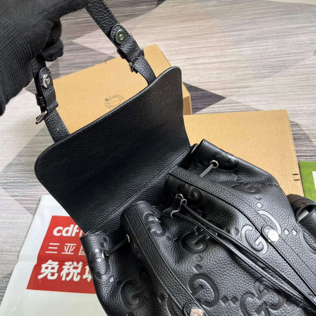 Gucci 625770 Jumbo GG Backpack Black