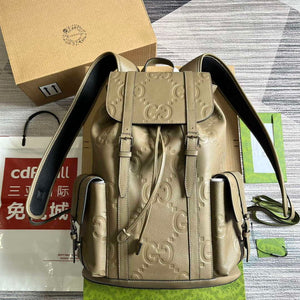 Gucci 625770 Jumbo GG Backpack Taupe - Default Title - View 1