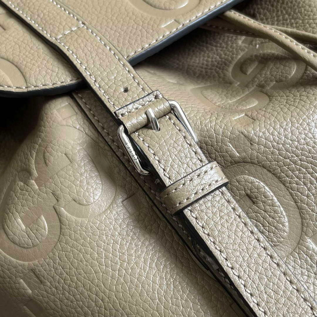 Gucci 625770 Jumbo GG Backpack Taupe