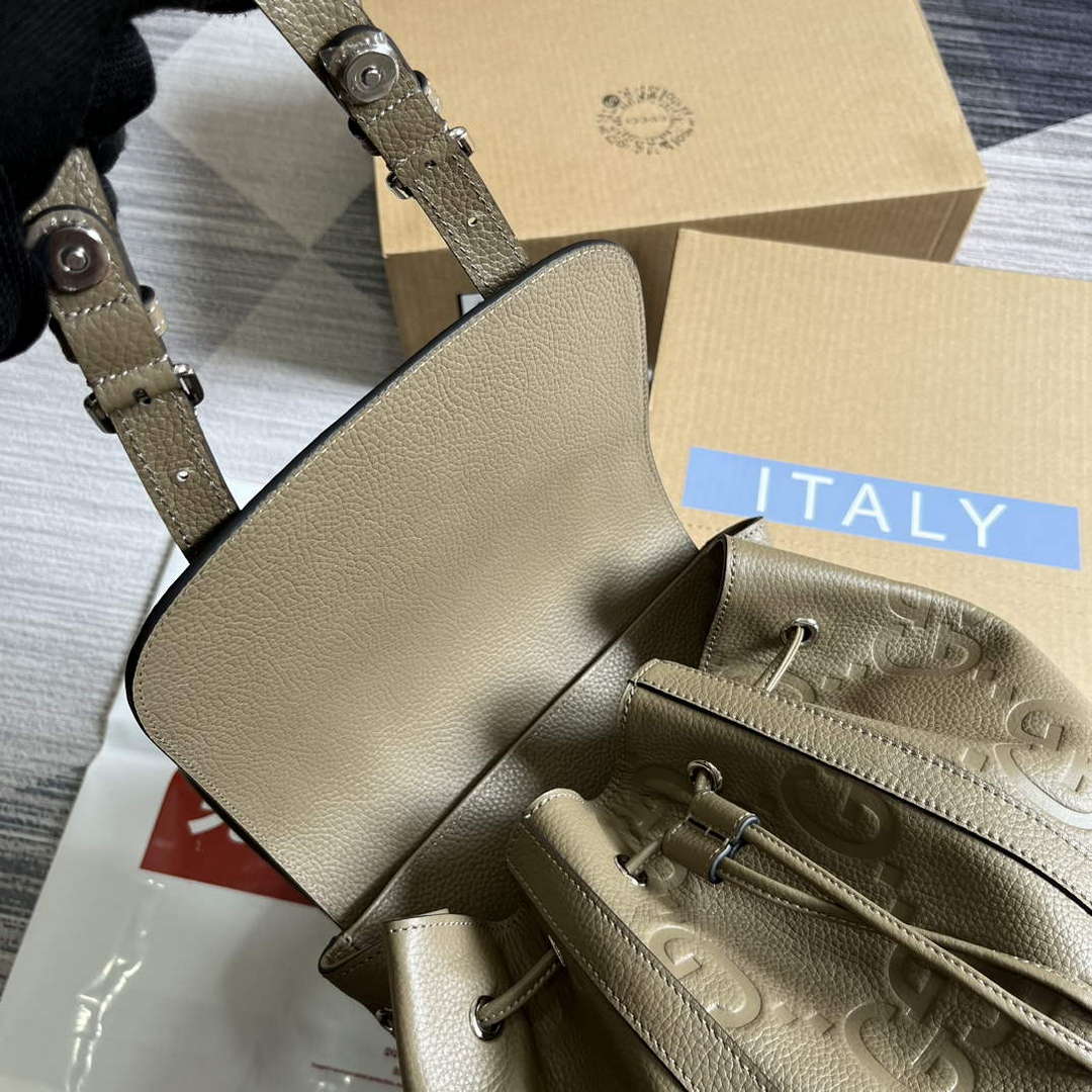 Gucci 625770 Jumbo GG Backpack Taupe - Default Title - View 7