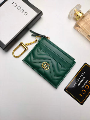 Gucci 627064 GG Marmont Keychain Wallet Green - Default Title - View 2