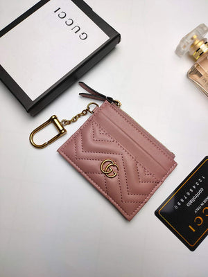 Gucci 627064 GG Marmont Keychain Wallet Light Pink - Default Title - View 2