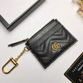 Gucci 627064 GG Marmont Keychain Wallet Black - Default Title - View 1