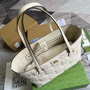 Gucci 631685 GG matelass¨¦ leather medium tote Bag White - Default Title - View 7