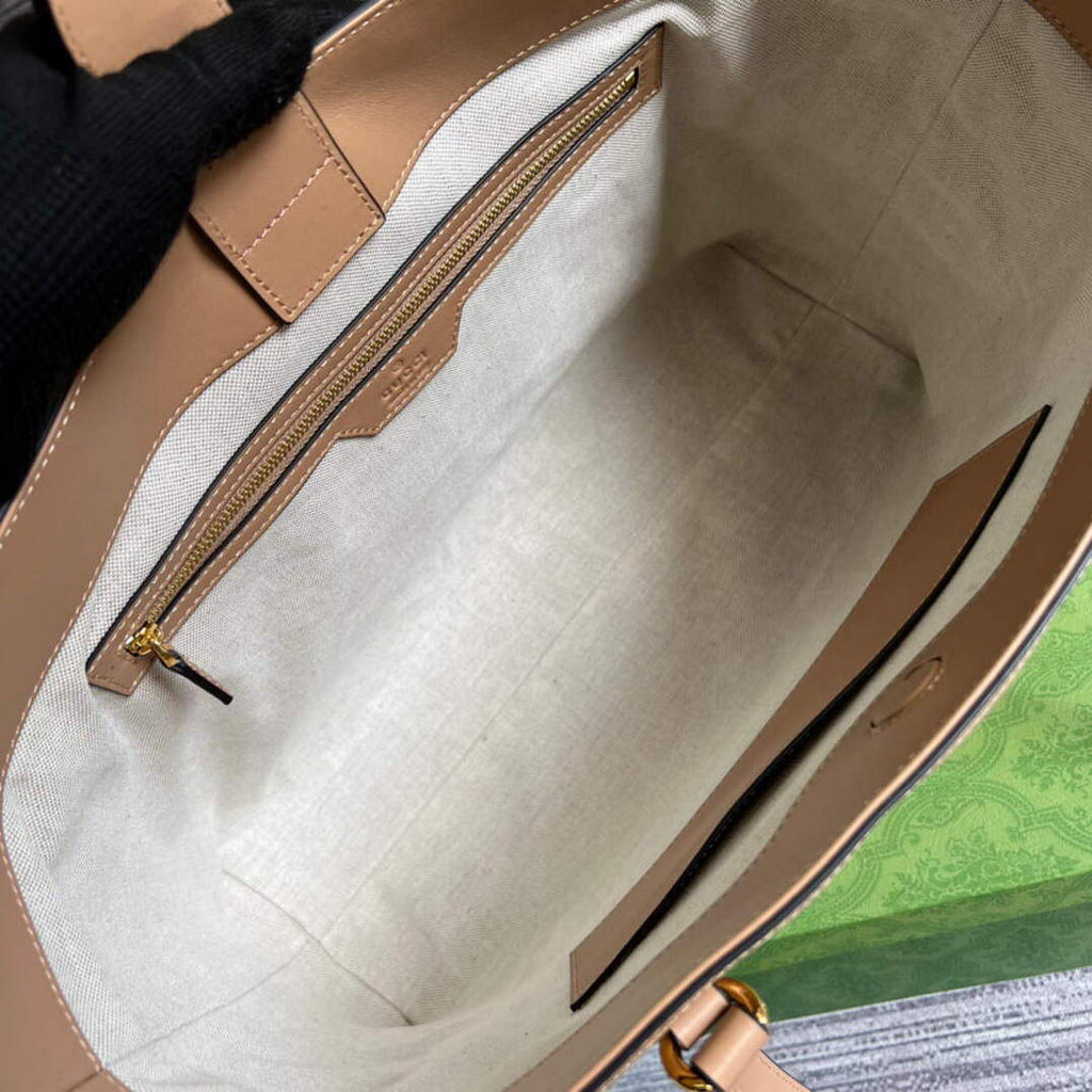 Gucci 631685 GG matelass¨¦ leather medium tote Bag Beige