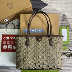 Gucci 631685 Ophidia GG medium tote brown - Default Title - View 1