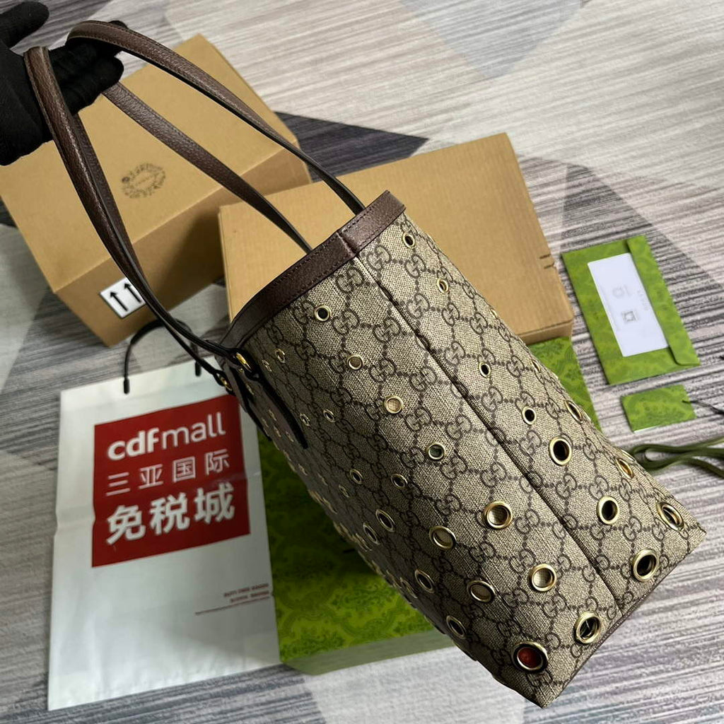 Gucci 631685 Ophidia GG medium tote brown