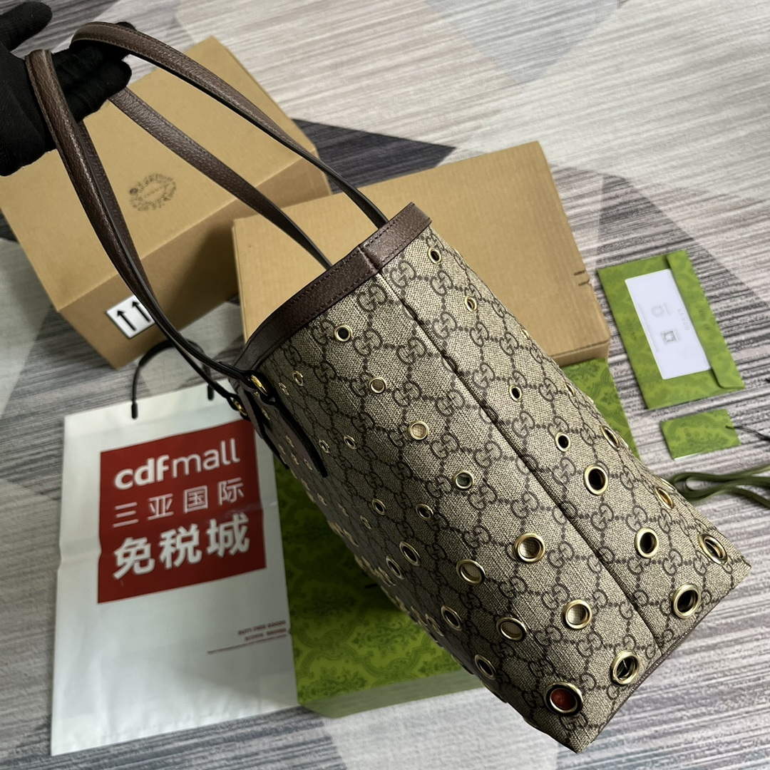 Gucci 631685 Ophidia GG medium tote brown - Default Title - View 3