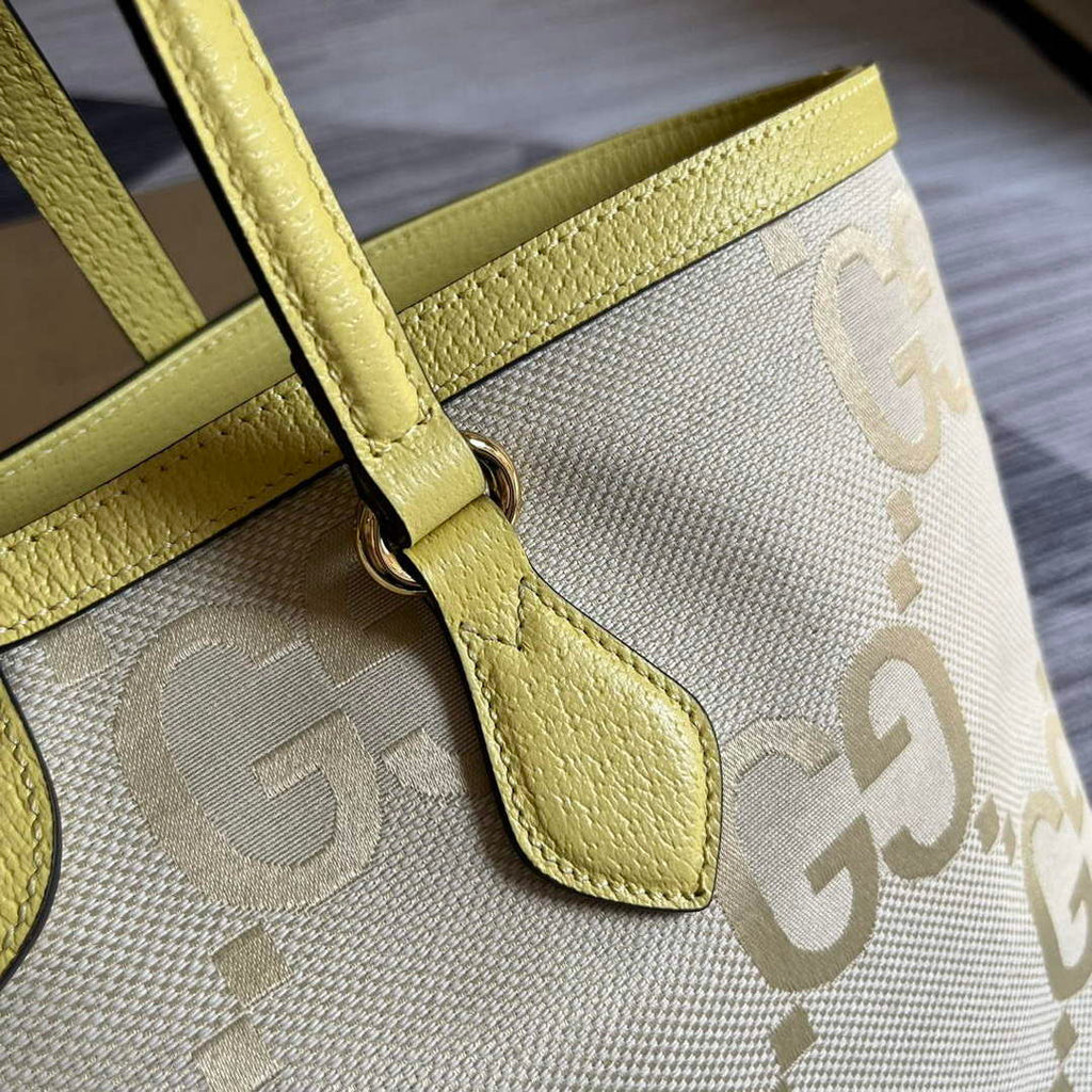 Gucci 631685 Ophidia jumbo GG medium tote Banana