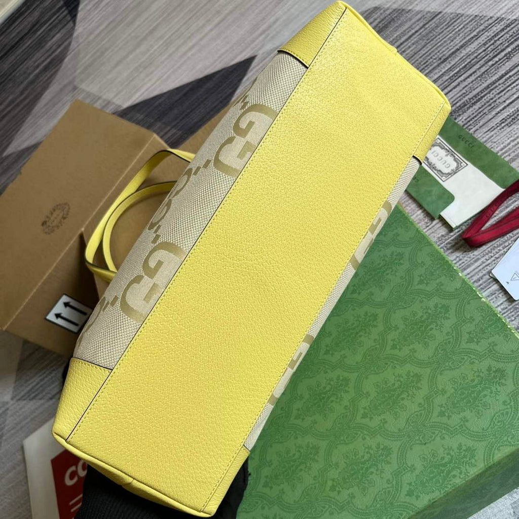 Gucci 631685 Ophidia jumbo GG medium tote Banana
