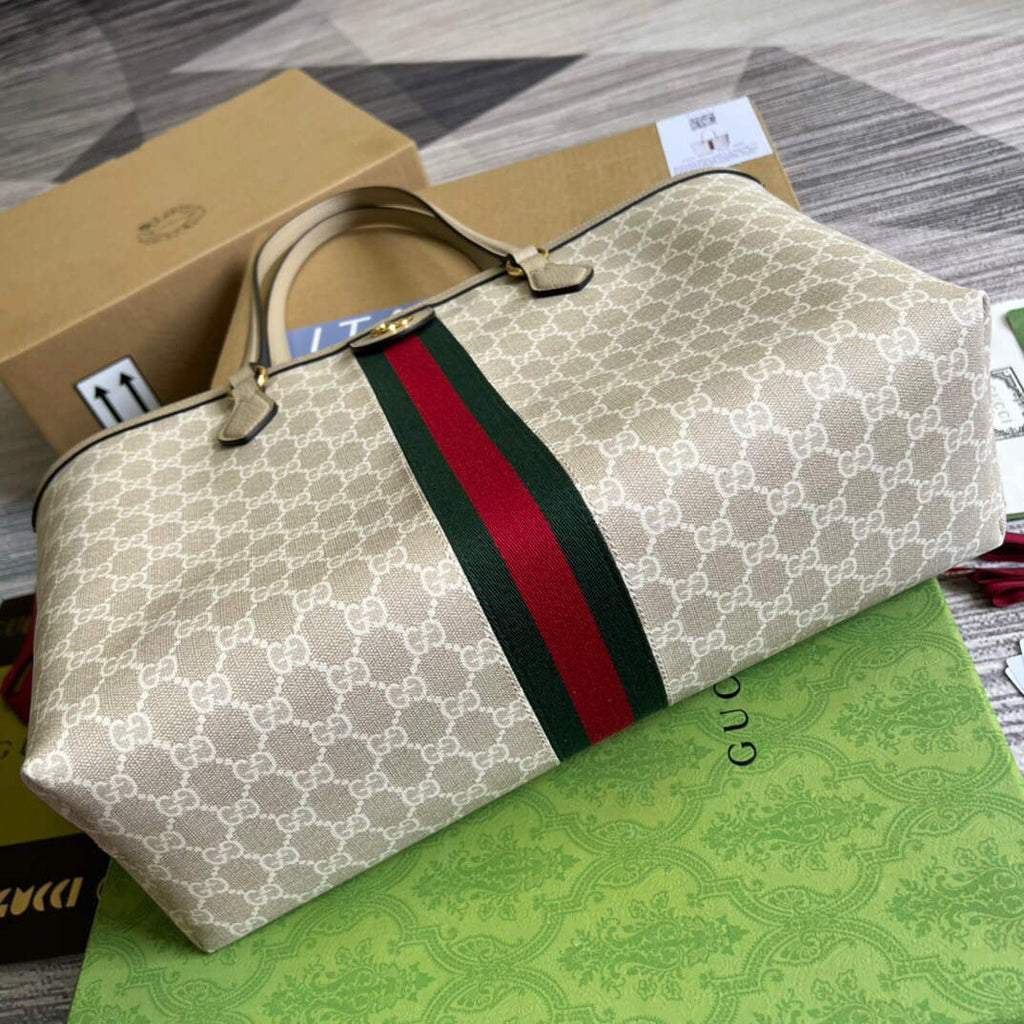 Gucci 631685 Ophidia Medium GG Tote Beige