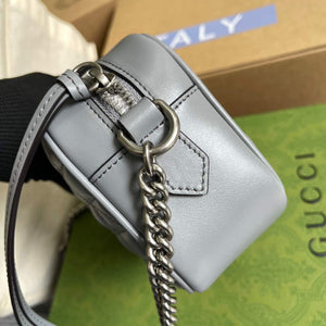 Gucci 634936 GG Marmont Mini Shoulder Bag Gray - Default Title - View 3